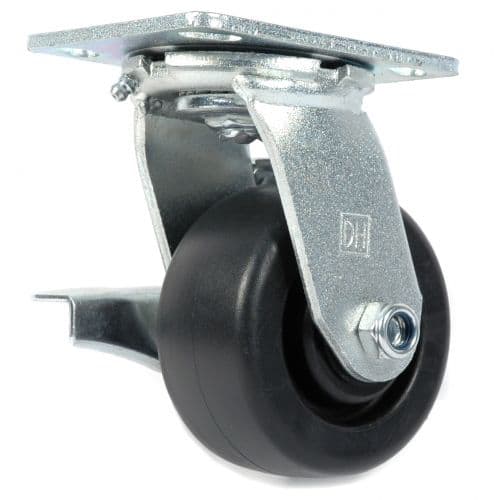 6" x 2" Polyolefin Swivel Caster with Brake