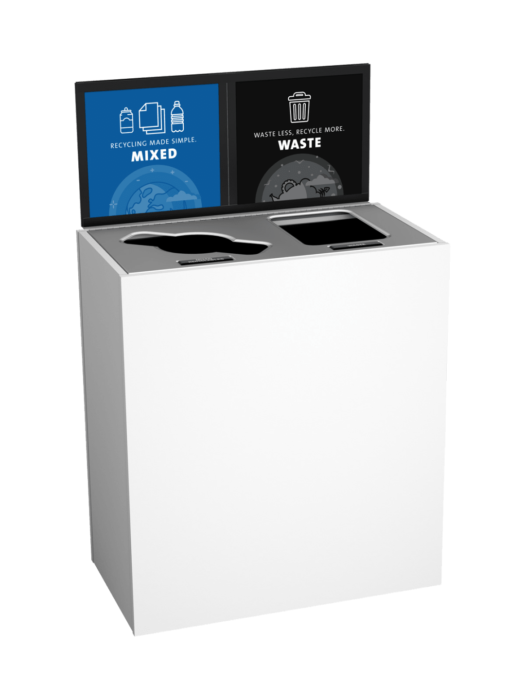  ARISTATA - Double - Kit - Mixed Recyclables-Waste - Mixed-Full - Glacier