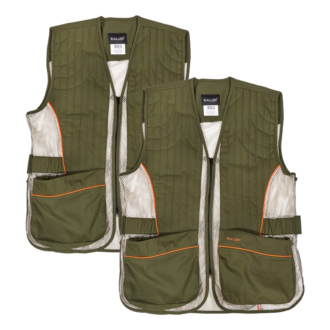 Ace Shooting Vest, Ambidextrous, 2-Pack, X-Large/2-XL, Olive/Tan