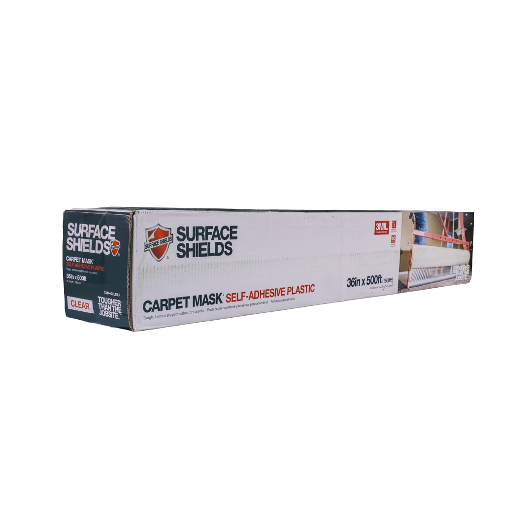 Carpet Mask® Protection Film, Clear, 36"x500'
