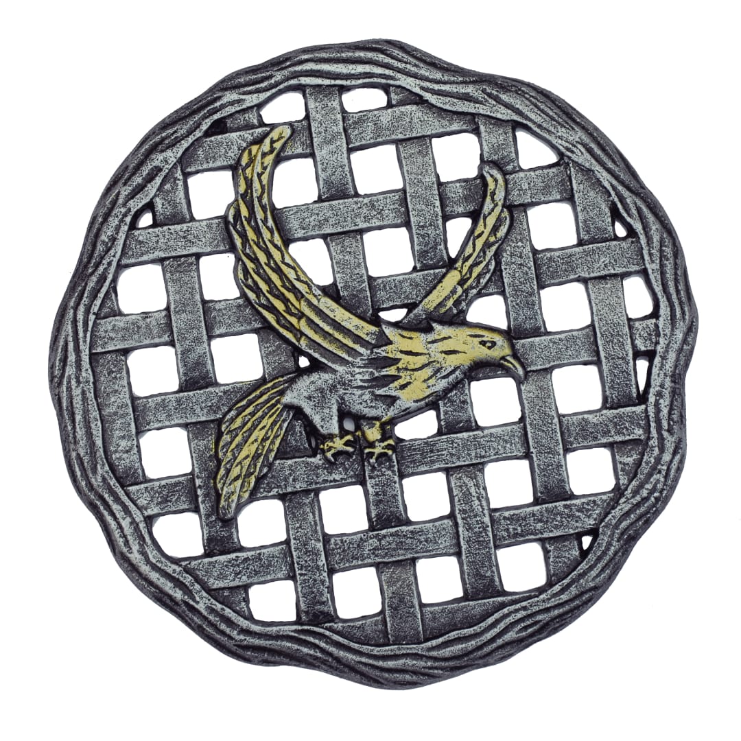 Antique Pewter Metal Stepping Stone Eagle - Cast Aluminum