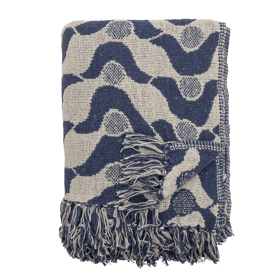 82066506 - Santena Throw, Blue, Recycled Cotton STOCK: 300