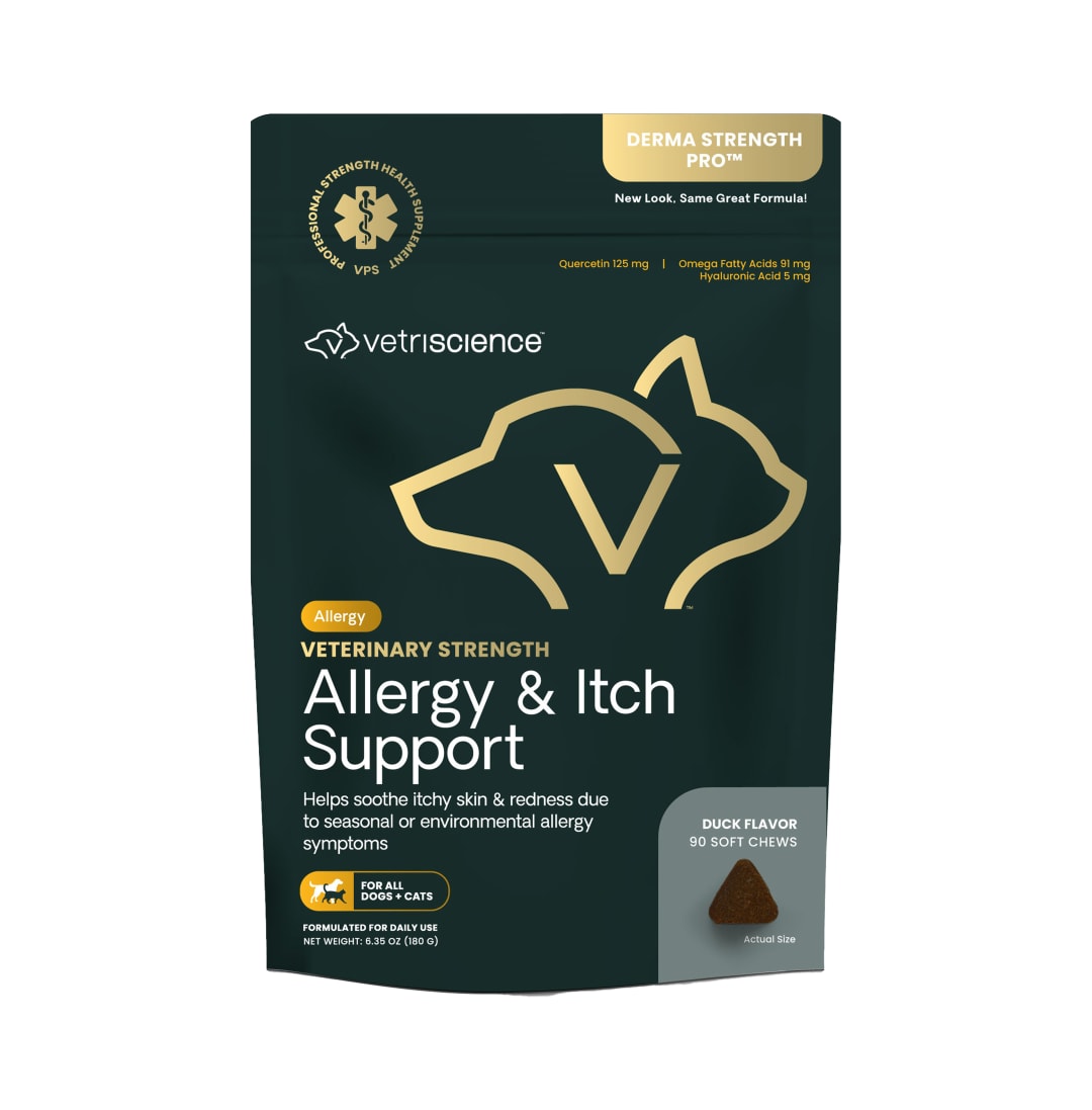 VS VET STRENGTH Allergy & Itch Support Chews, Dogs, Duck, 90ct