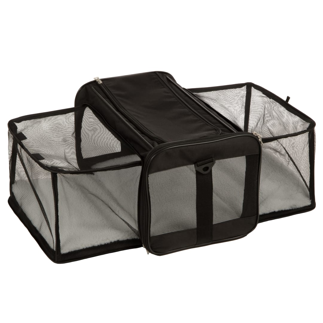 TrustyPup Expandable Pet Carrier, Black, Medium, 16 lb Limit