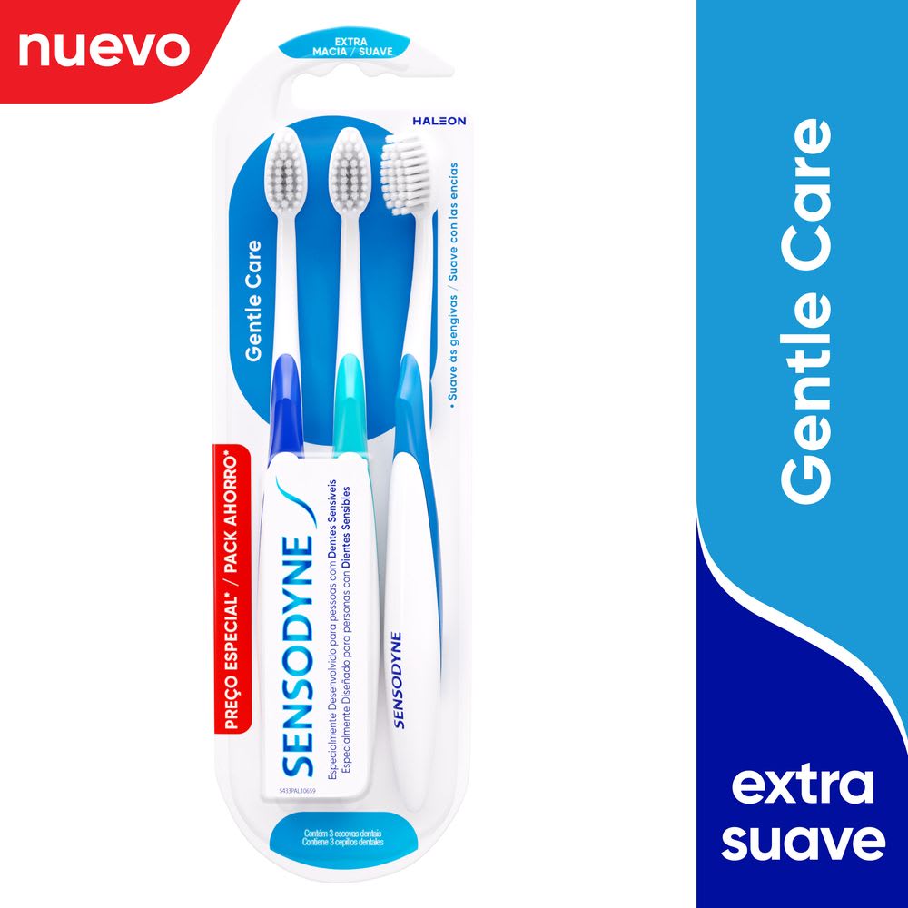 Cepillo Sensodyne Gentle Care x3
