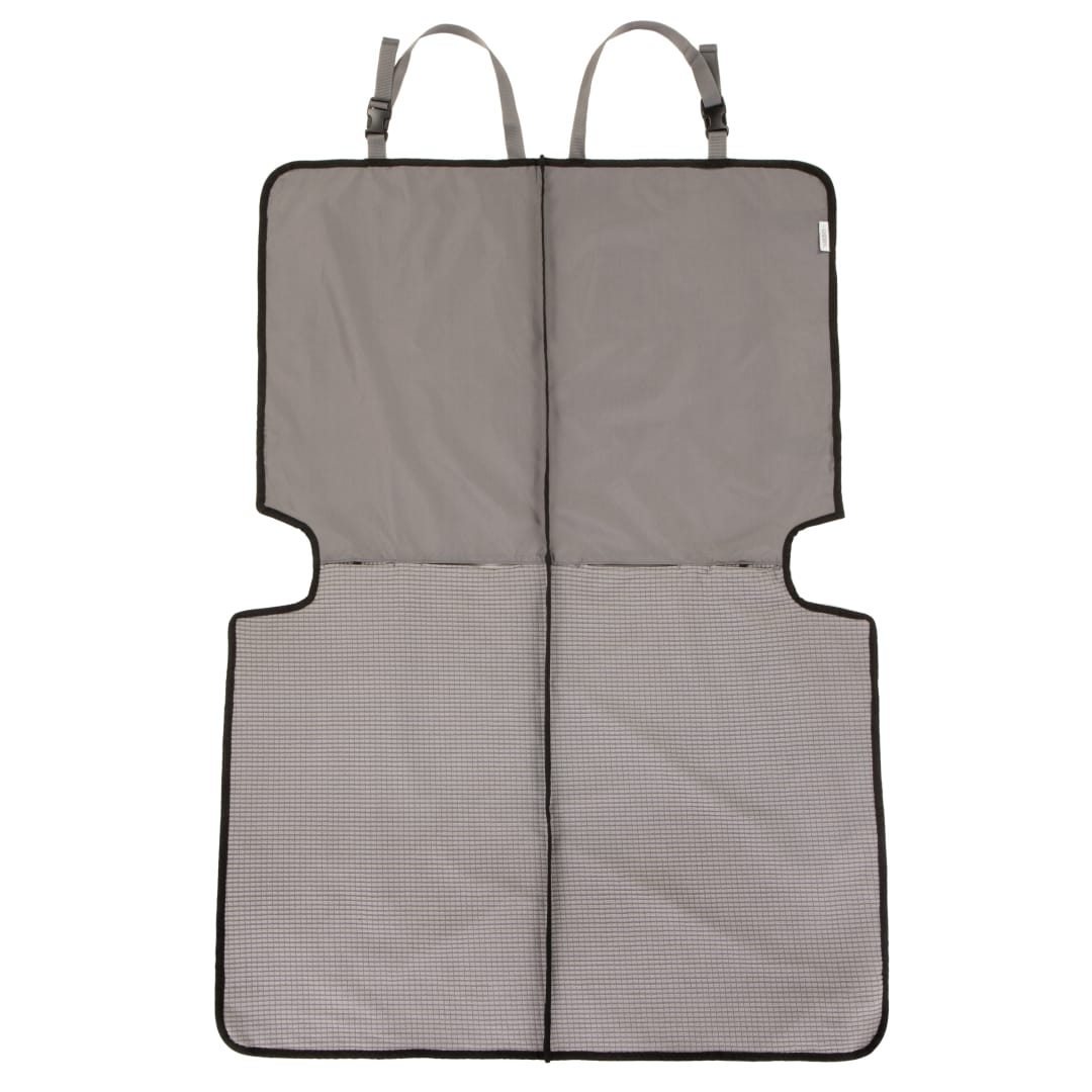 Sherpa Quiet Ride Auto Seat Protector, 2-in-1 Textured Non-Slip, Gray