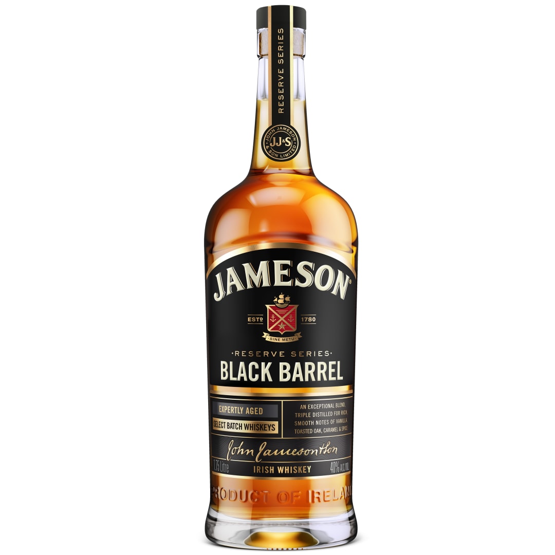 Jameson Black Barrel Irish Whiskey, 1.75 L Bottle, 80 Proof