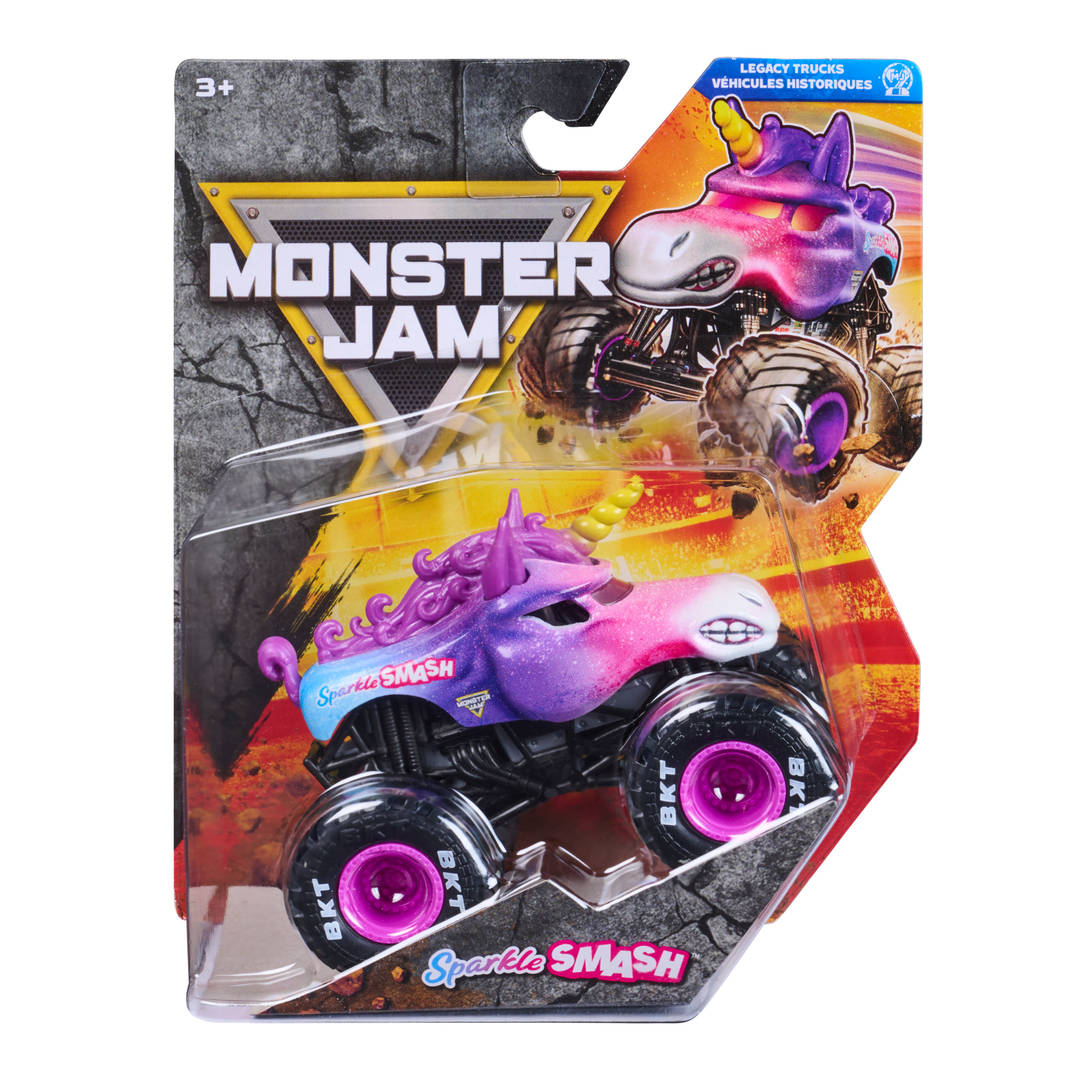 Monster Jam Sparkle Smash Monster Truck Die-Cast Vehicle, 1:64 Scale