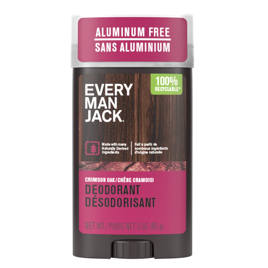 Every Man Jack Crimson Oak Aluminum-Free Deodorant for Men, Naturally Derived, 76g