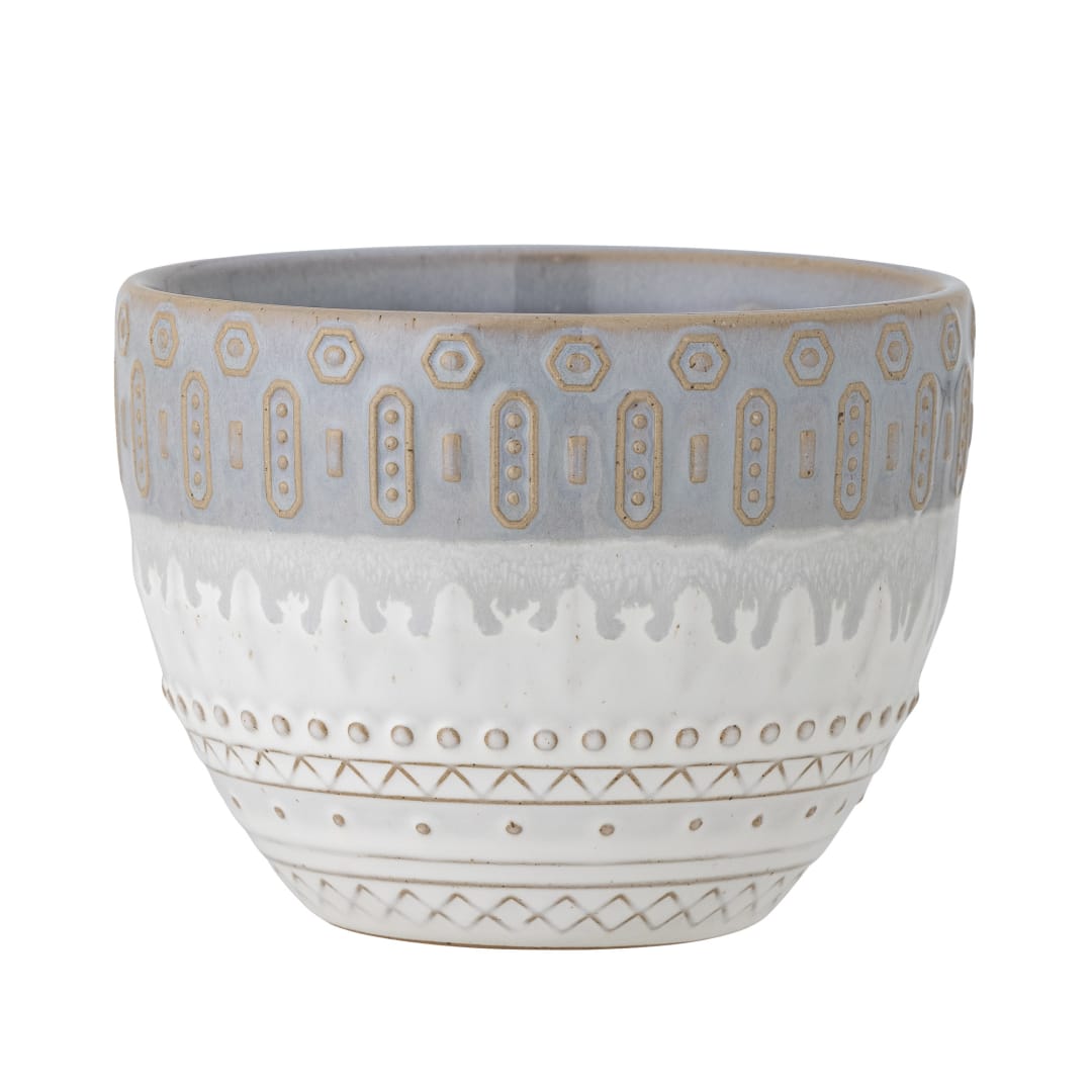 82056921 - Basel Flowerpot, Grey, Stoneware STOCK: 70