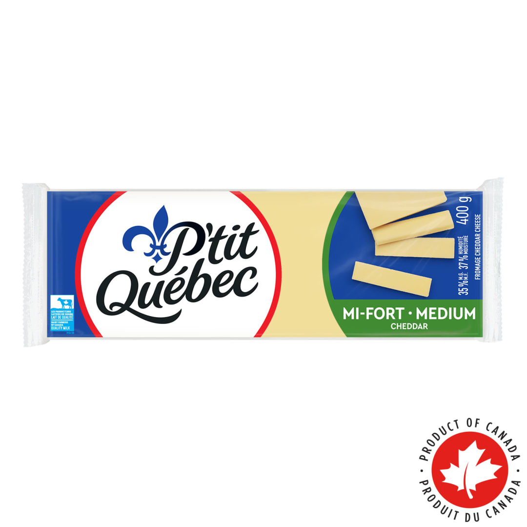 P'tit Québec Medium Cheddar Cheese, 400g