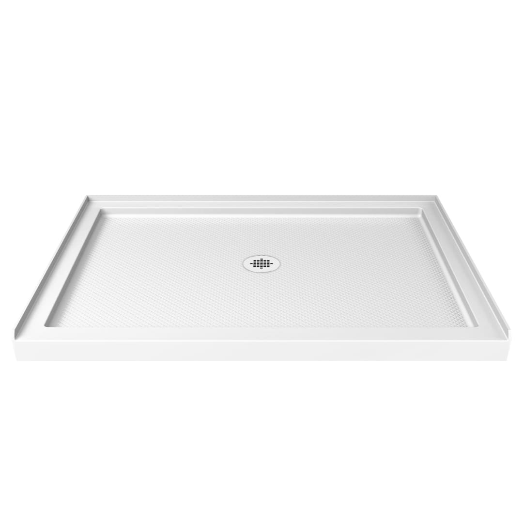 DreamLine SlimLine 42 in. D x 36 in. W x 2 3/4 in. H Center Drain Single Threshold Shower Base in White