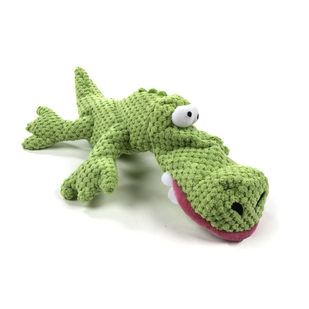 TrustyPup Gators Checker Squeaky Plush Chew Guard Dog Toy, Large
