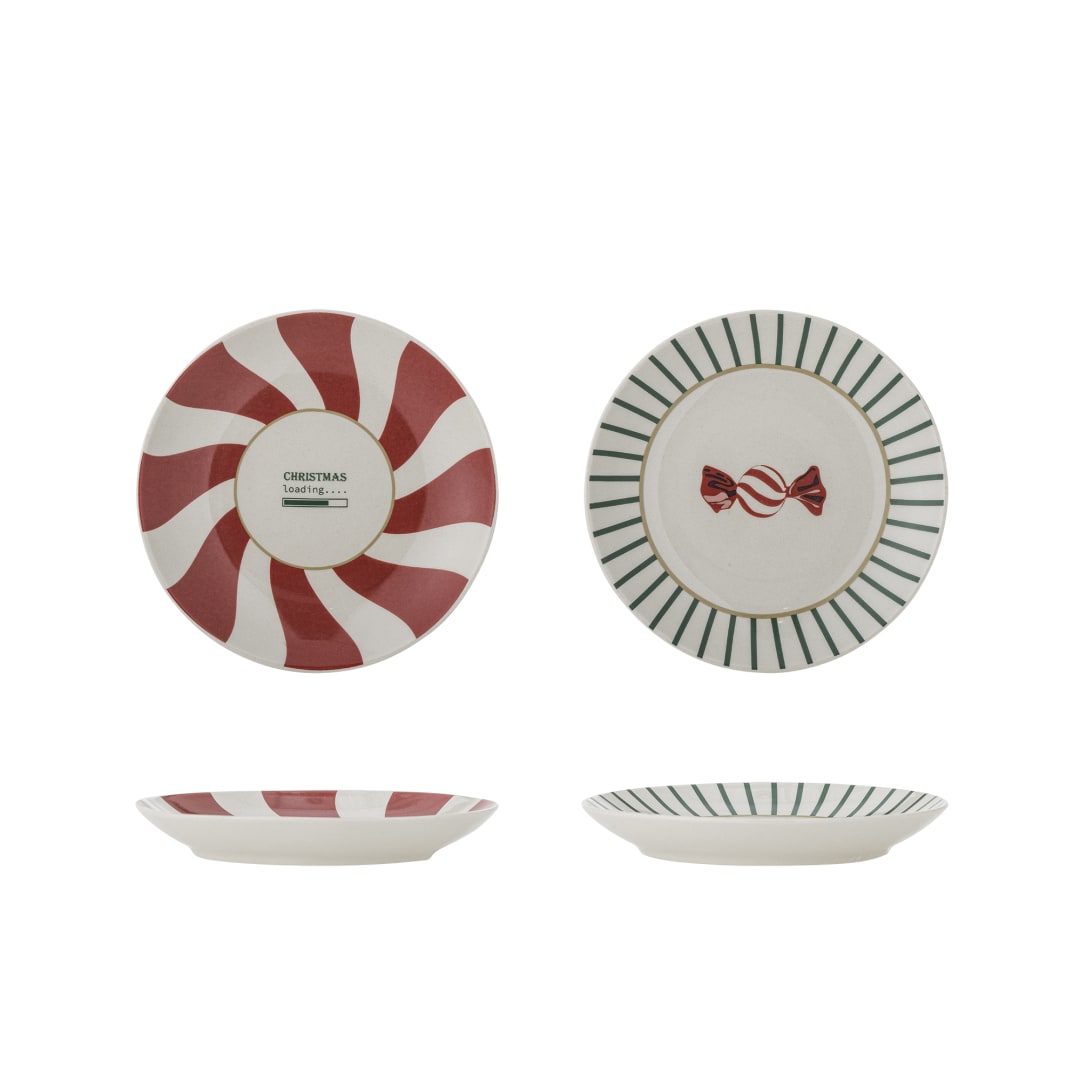 82062831 - Yule Plate, Multi, Stoneware STOCK: 300
