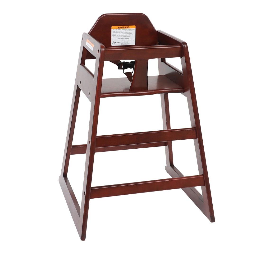 HCW-5 - HIGH CHAIR WOOD MAHOGANY SETUP