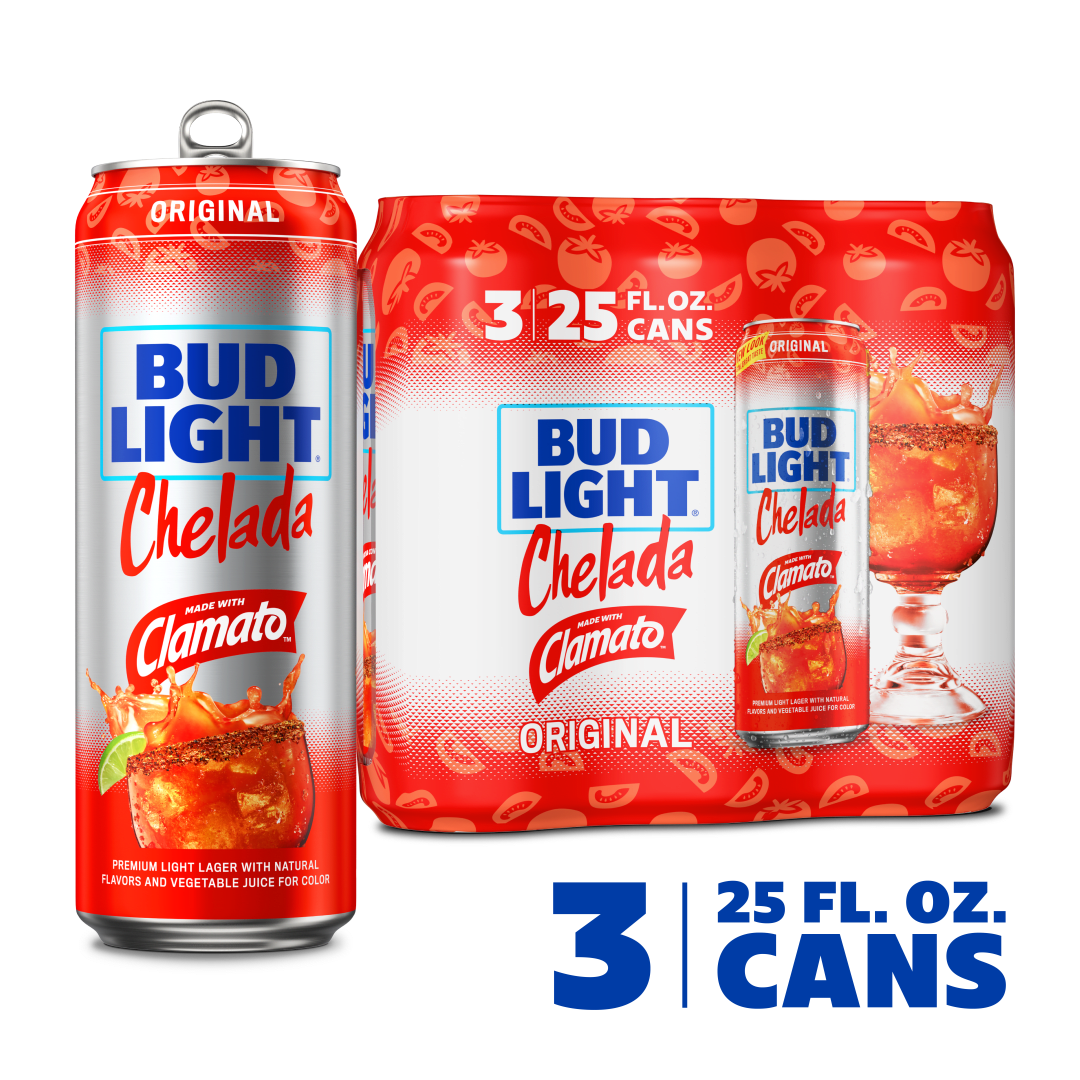 Bud Light Original Chelada Beer 3 - 25 fl oz Cans