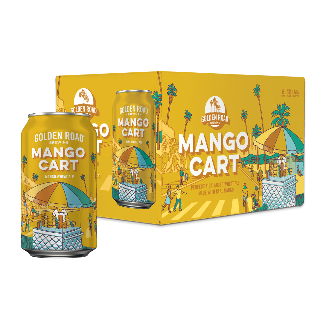 Golden Road Brewing Mango Cart Beer 6 - 12 fl oz Cans