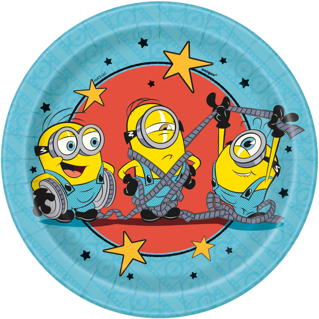 Minions 3 Round 7" Dessert Plates, 8ct