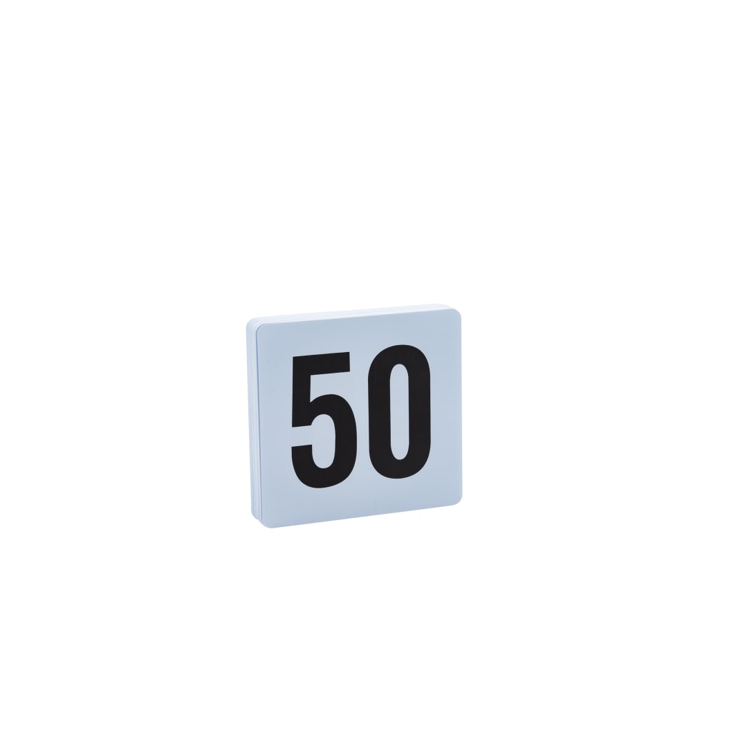 4/1-50 - TABLE NUMBERS 1-50 4" X 4"