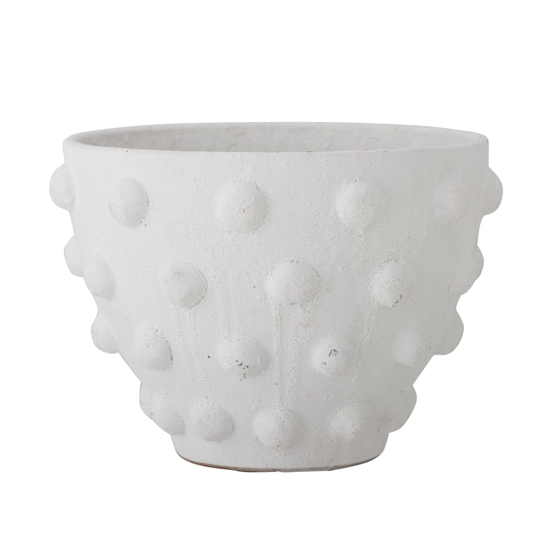 82057536 - Rokiya Deco Flowerpot, White, Terracotta STOCK: 45