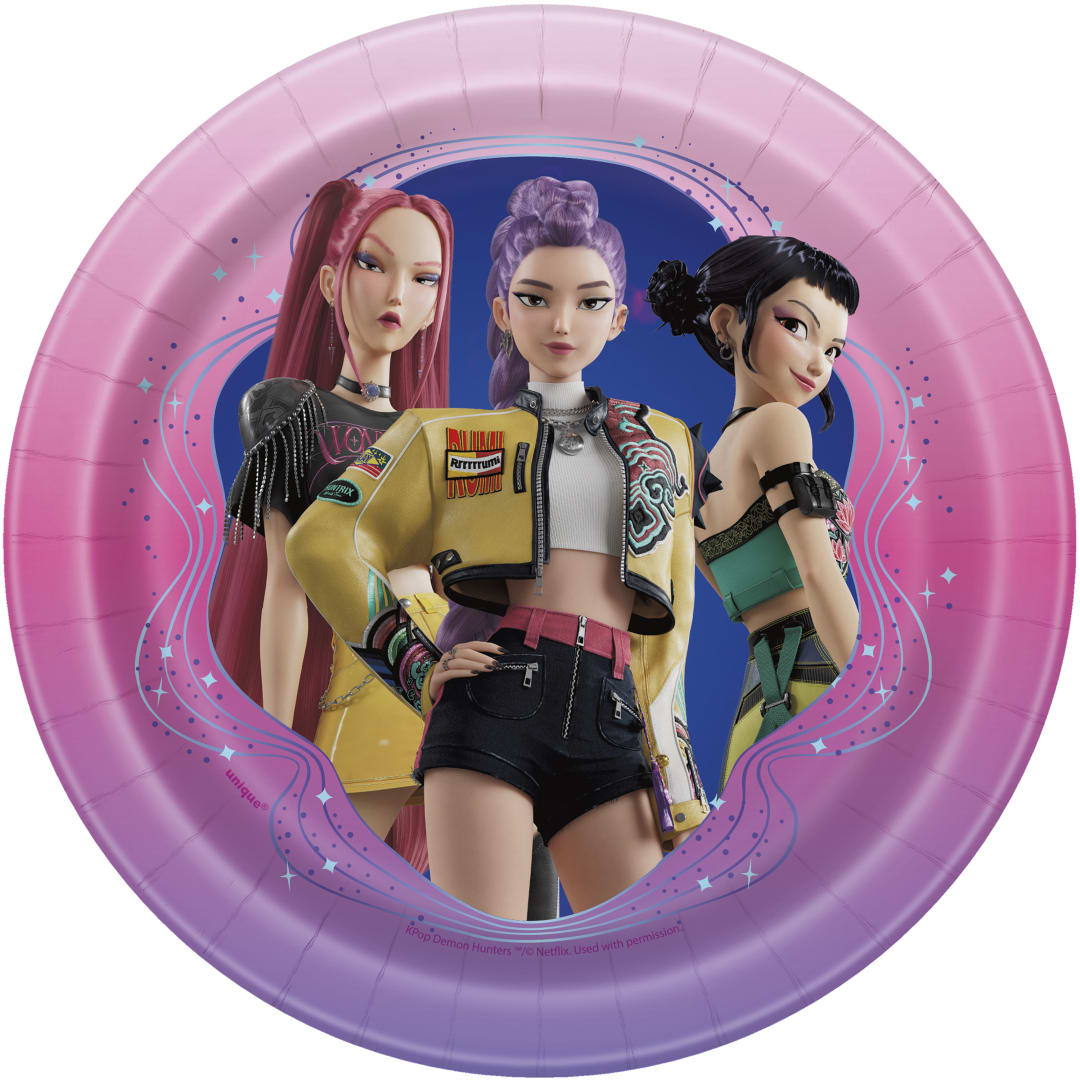 KPop Demon Hunters Round 7" Dessert Plates, 8ct