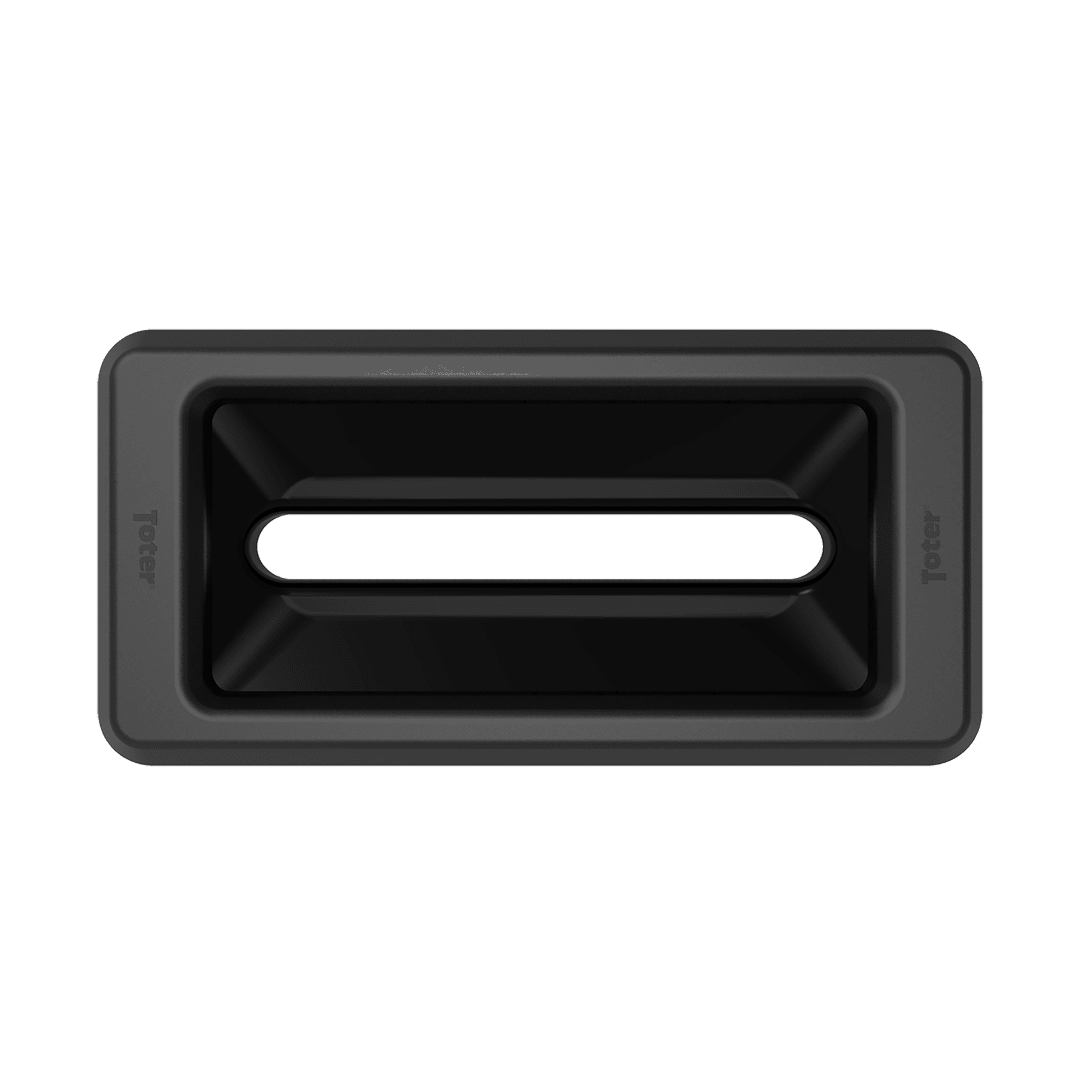 Slimline Rectangular Trash Can Lid with Document Slot - Midnight Gray