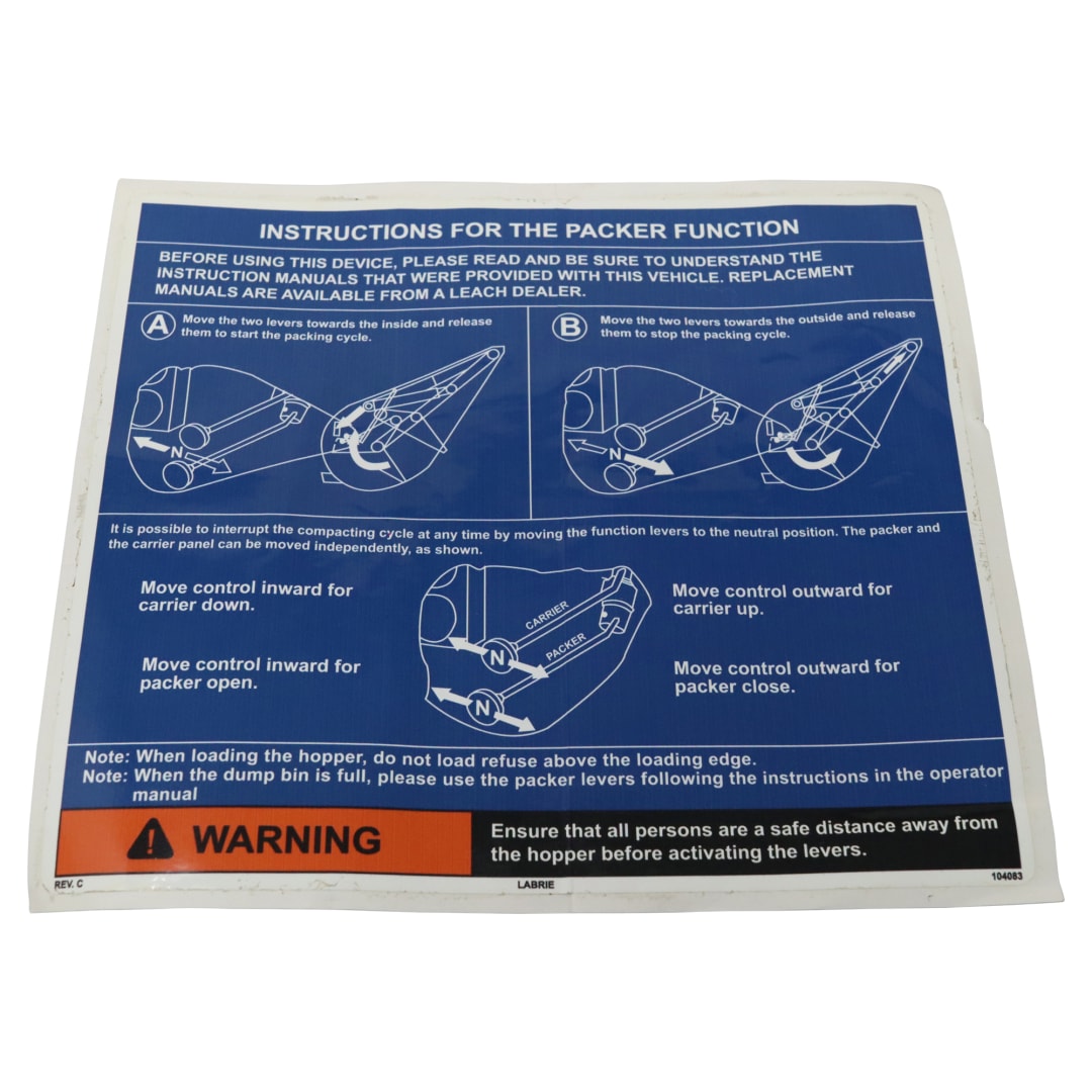 Wastebuilt® Replacement for Leach Decal Packing Operation