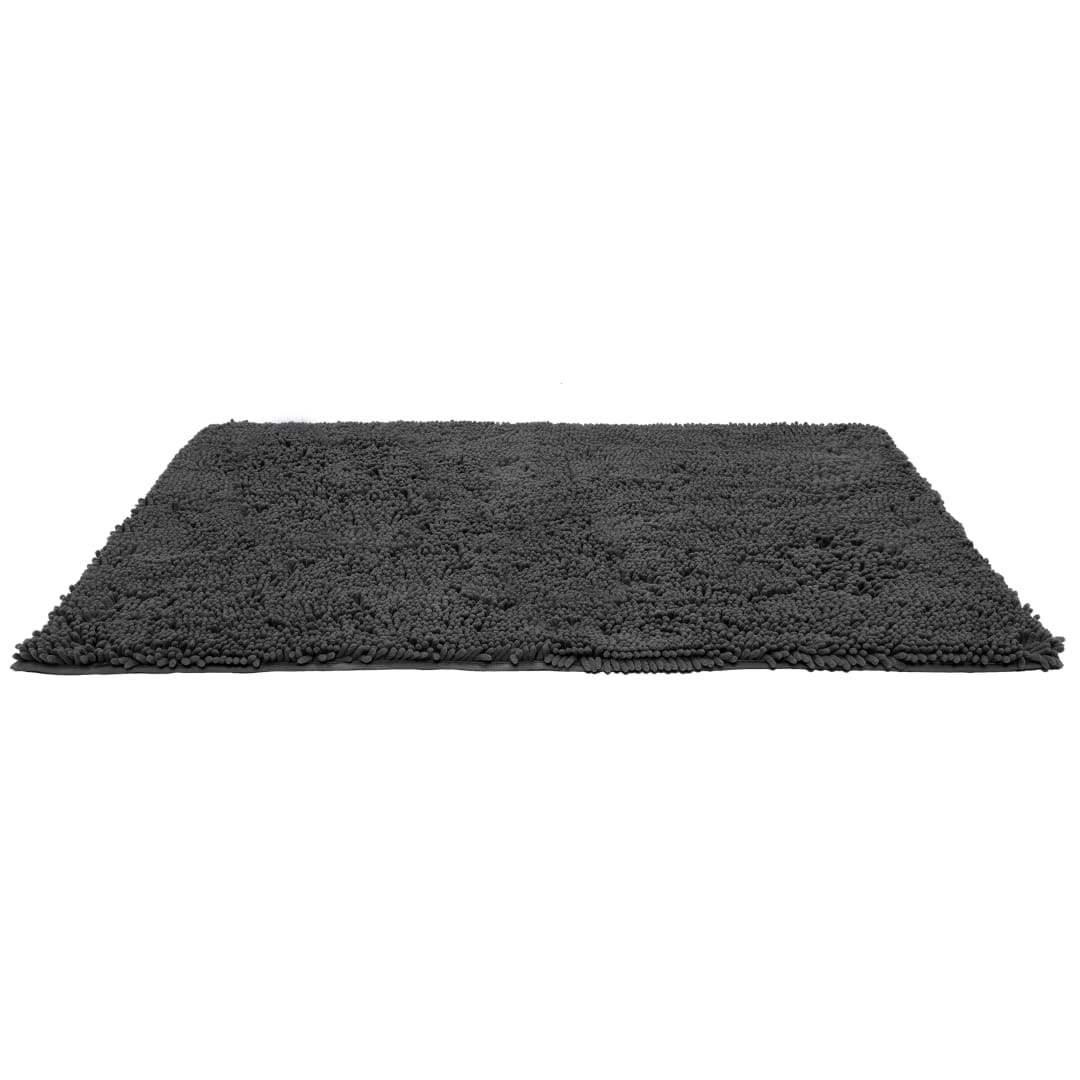 FurHaven Ultra Absorbent Dog Door Mat, Muddy Paws Chenille Rug, Jumbo Plus, Charcoal Gray