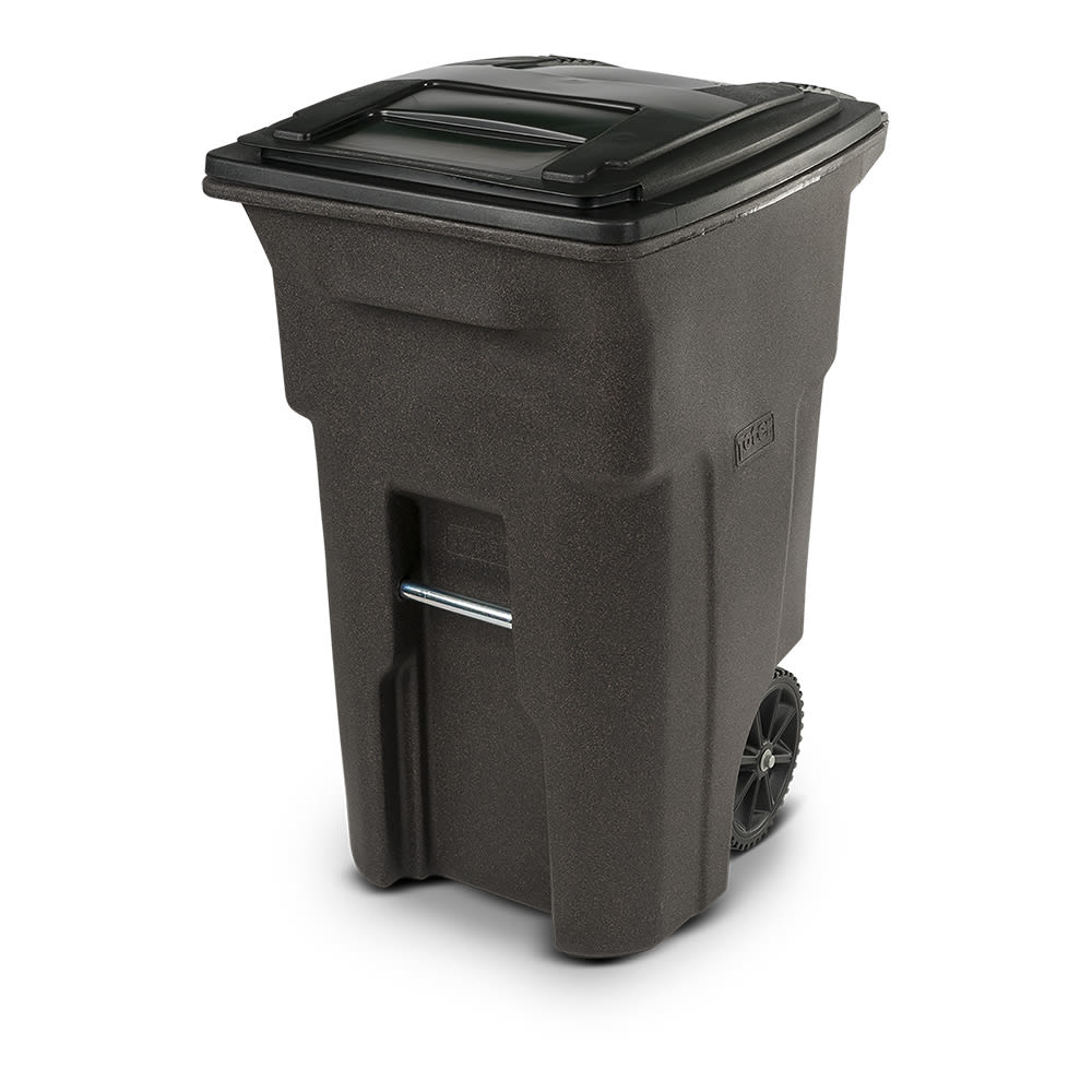 64 Gal. Trash Can with Sunburst Wheels and Lid