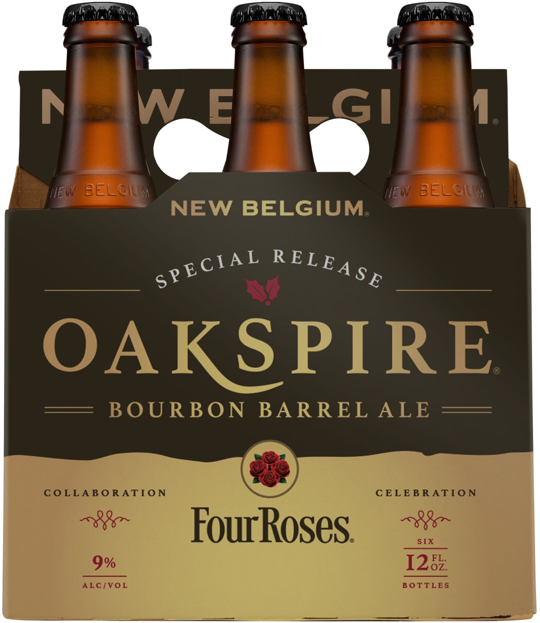 Oakspire Bourbon Barrel Ale Beer, 6 Pack, 12 fl oz Bottles