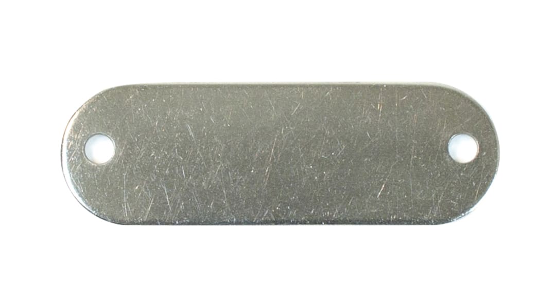 Tag-Rectangle with Rounded Ends 5/8"x 1-29/32" 316 Stainless Steel 5 pack