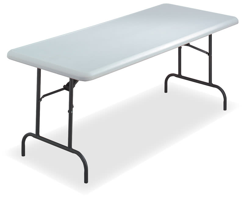 IndestrucTable® Classic Folding Table, Platinum Granite - 30" x 72"