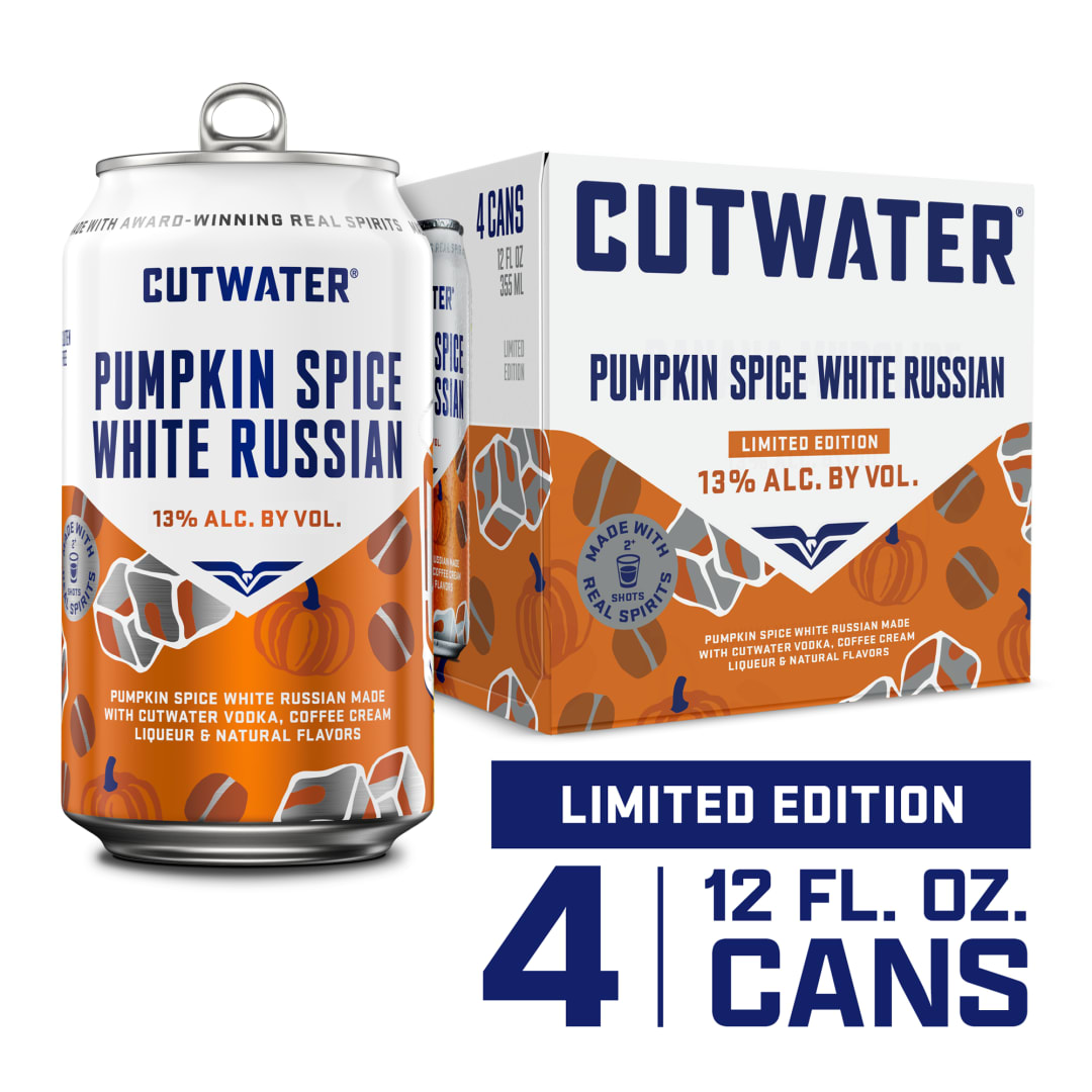Cutwater Pumpkin Spice White Russian 4 Pack, 12 fl oz Cans