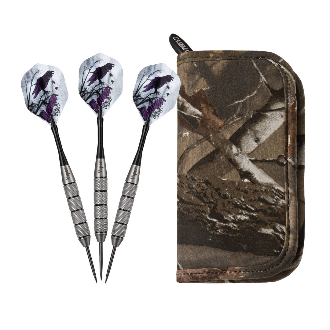 Viper Raven 25 Gram Steel Tip Darts & Casemaster Deluxe Realtree Dart Case