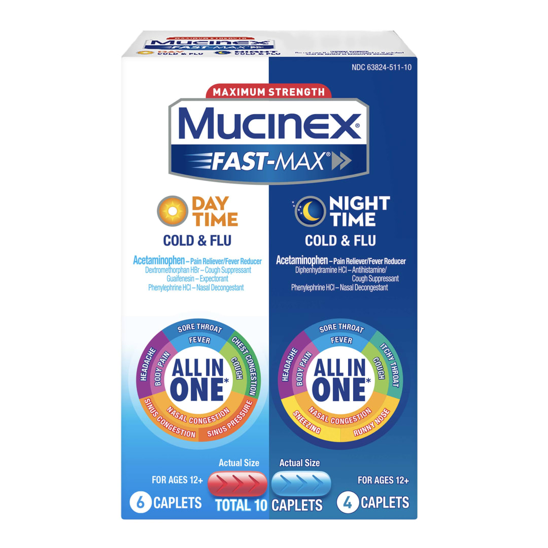 MUCINEX® FAST-MAX® Caplets - Day Night Cold & Flu 24/10 ct.