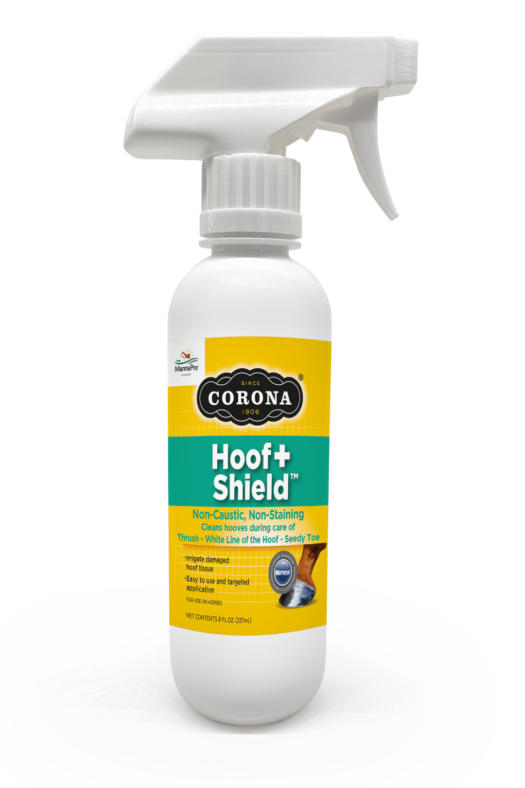 Corona Hoof+Shield for Horses | Non-Staining, Non-Caustic | 8 Fluid Ounces