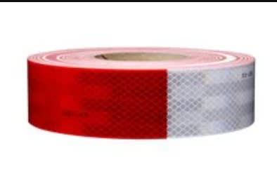 2" X 150FT Red/White Kiss-Cut 18" Cut