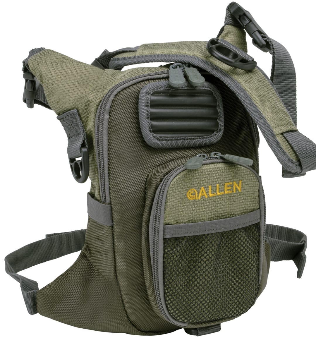 Allen Company Fall River Fly Fishing Waterproof Chest Pack, Fits up to 2 Tackle/Fly Boxes, Green