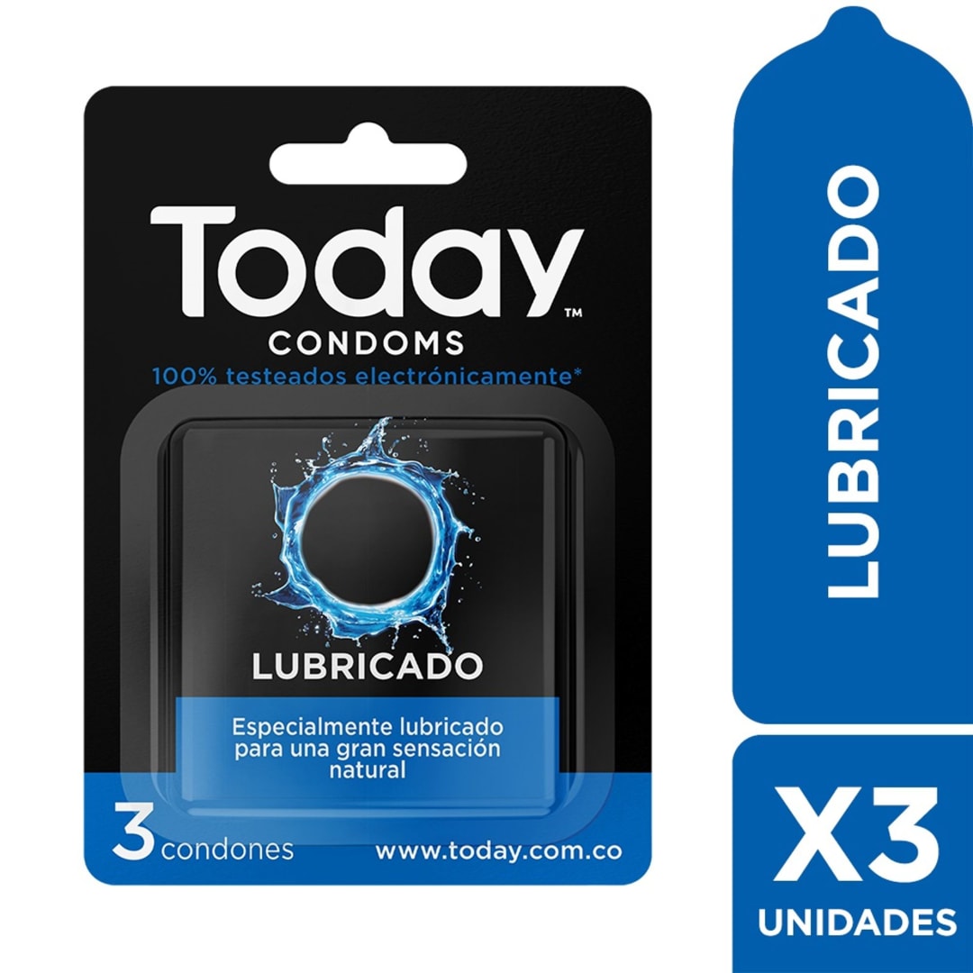 Today Condoms Lubricado x3 und