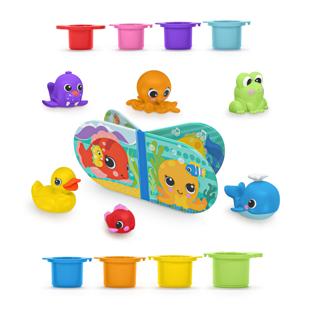 BS SPLASH SPLASH 15PC BATH TOY SET