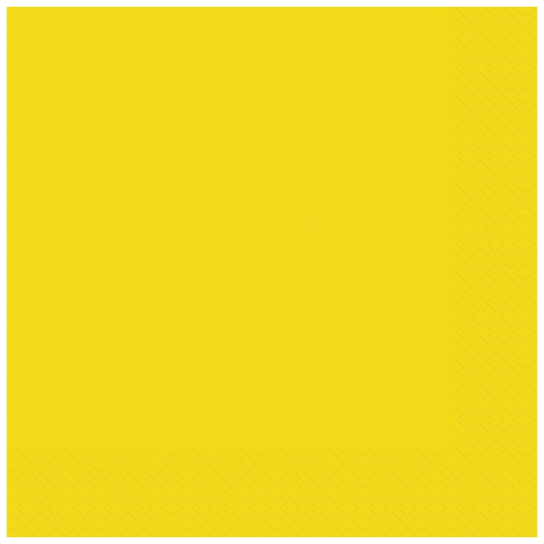 Neon Yellow Solid Beverage Napkins, 100ct