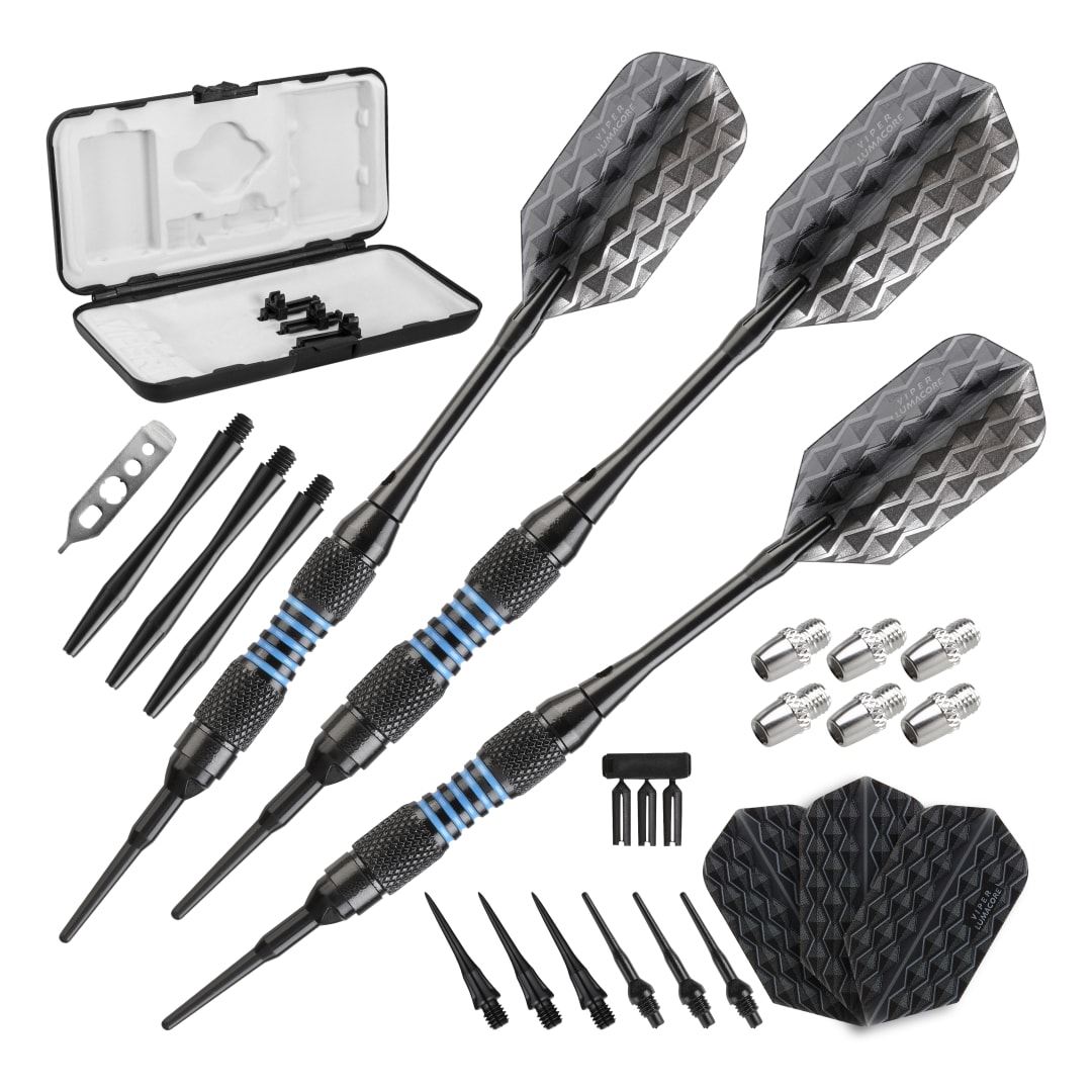 Viper Bobcat Adjustable Weight Conversion Dart Set 16-19 Grams, Blue Rings