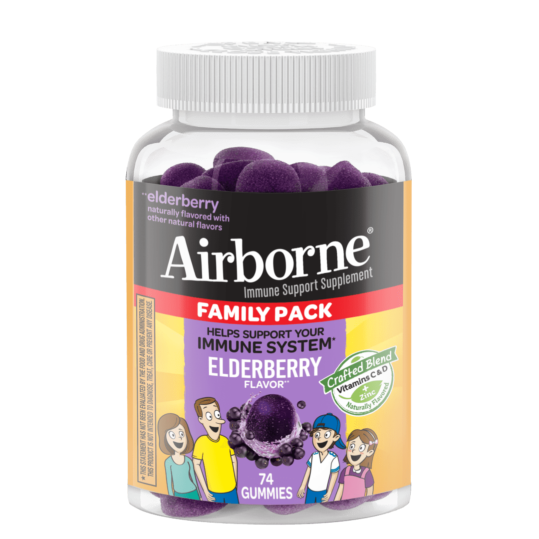 AIRBORNE® Gummies Family Pack - Elderberry 24/74 ct.