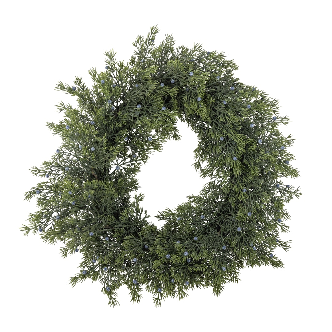 82072982 - Juniper Wreath, Green, Artificial Flowers STOCK: 245