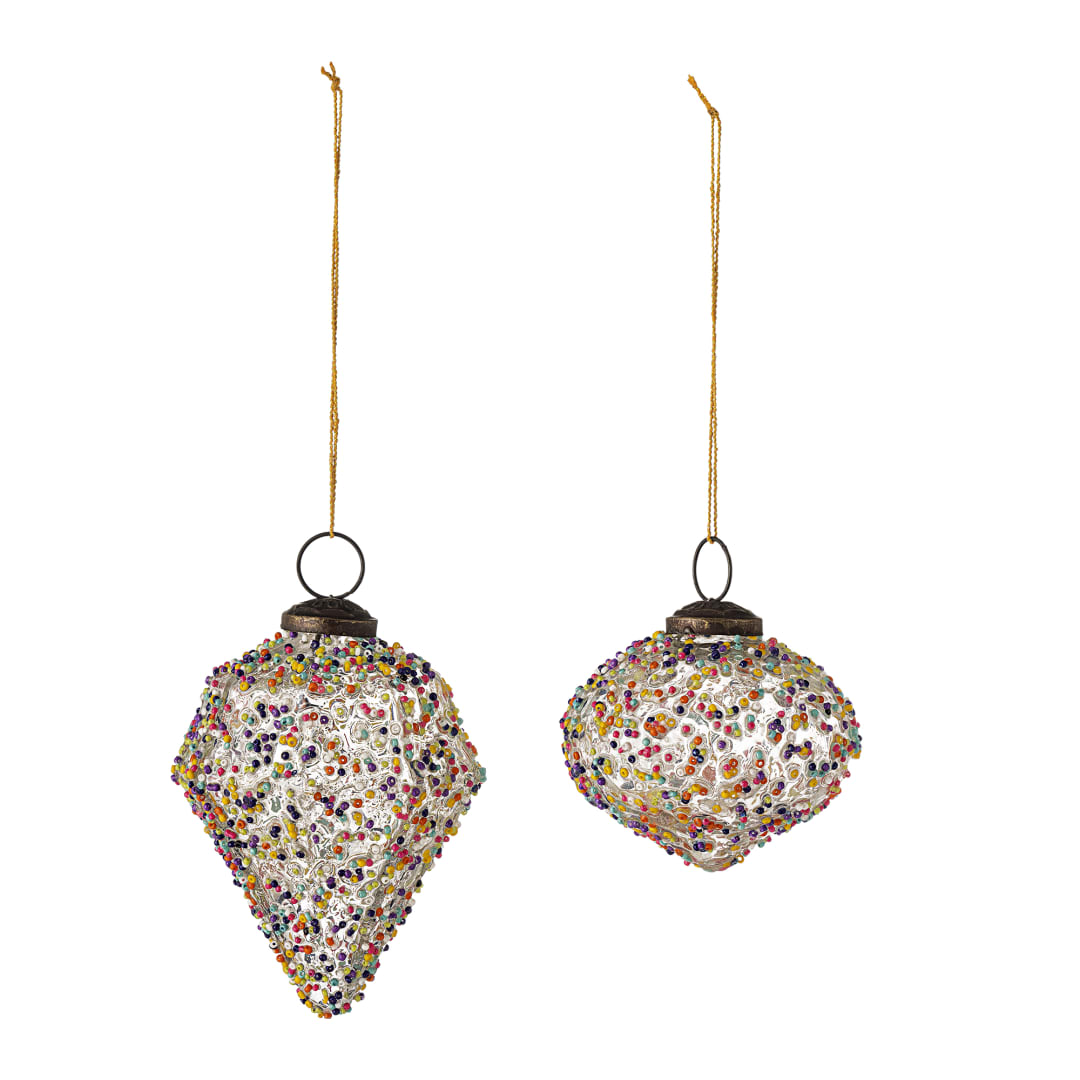 82073016 - Chanda Ornament, Multi, Glass STOCK: 238