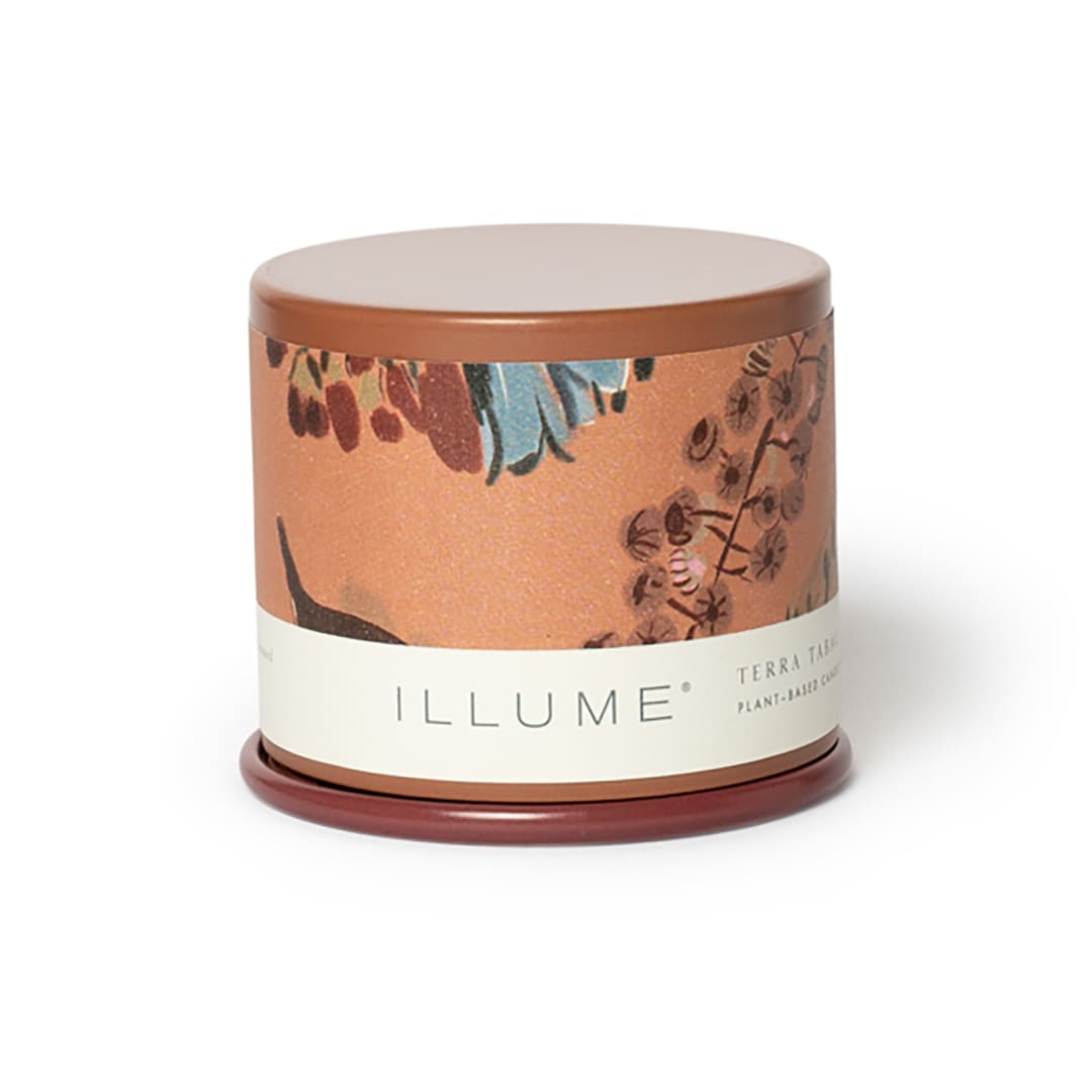 4536400100 - Terra Tabac Demi Vanity Tin Candle, Brown, STOCK: 197