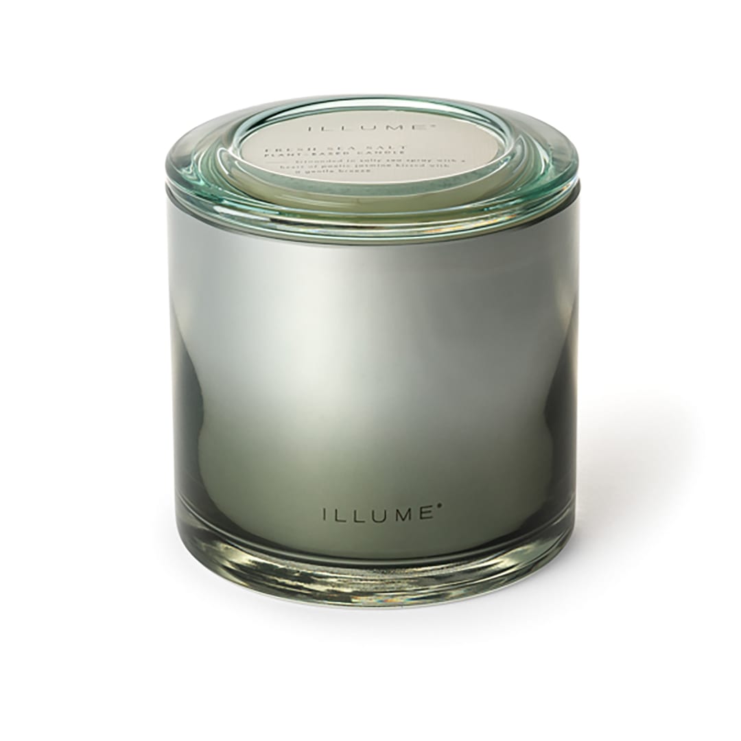 4626134100 - Fresh Sea Salt Statement Glass Candle, Blue, STOCK: 188
