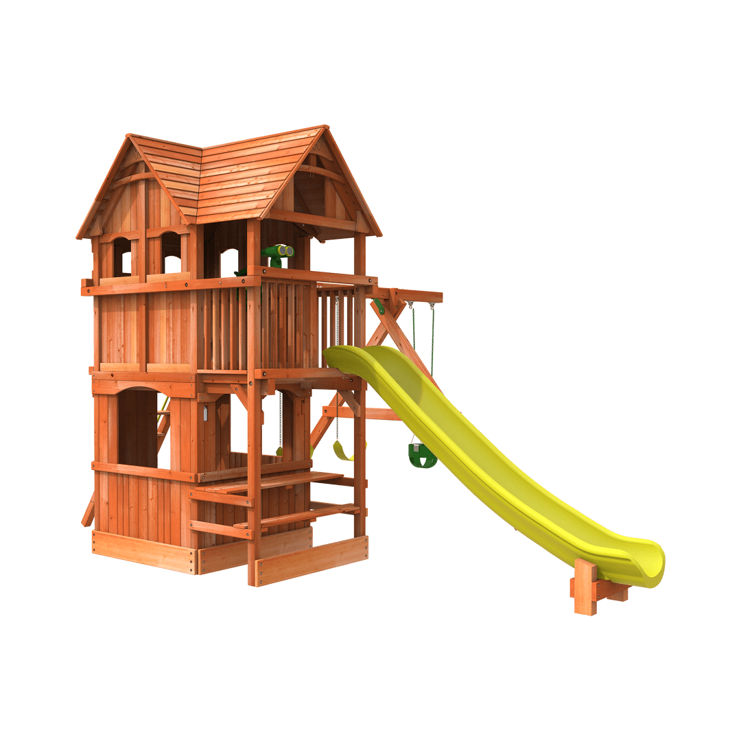 Woodplay Playhouse XL 6' Combo