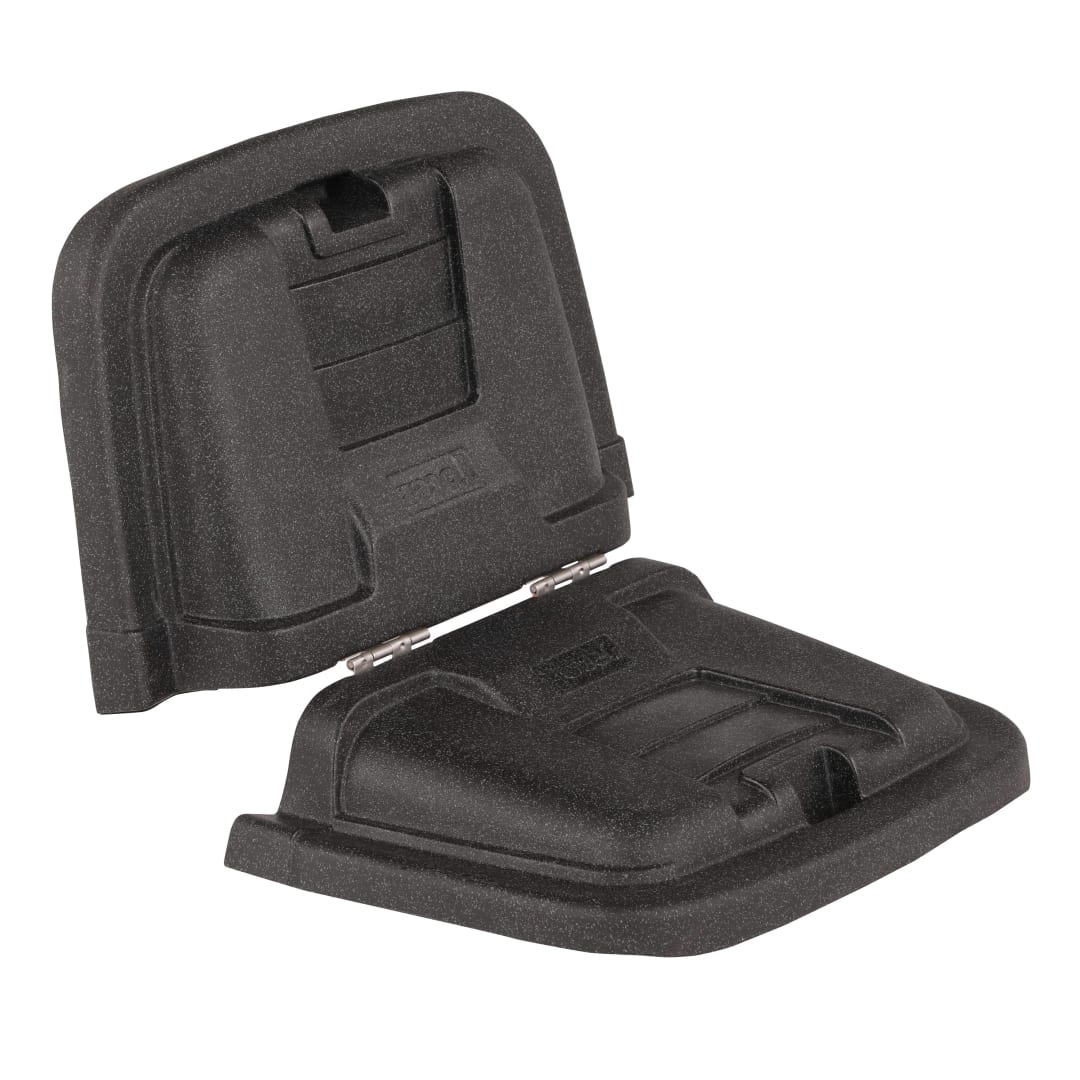 8 Cubic Feet Heavy Duty Manual Cube Truck Split Lid - Blackstone