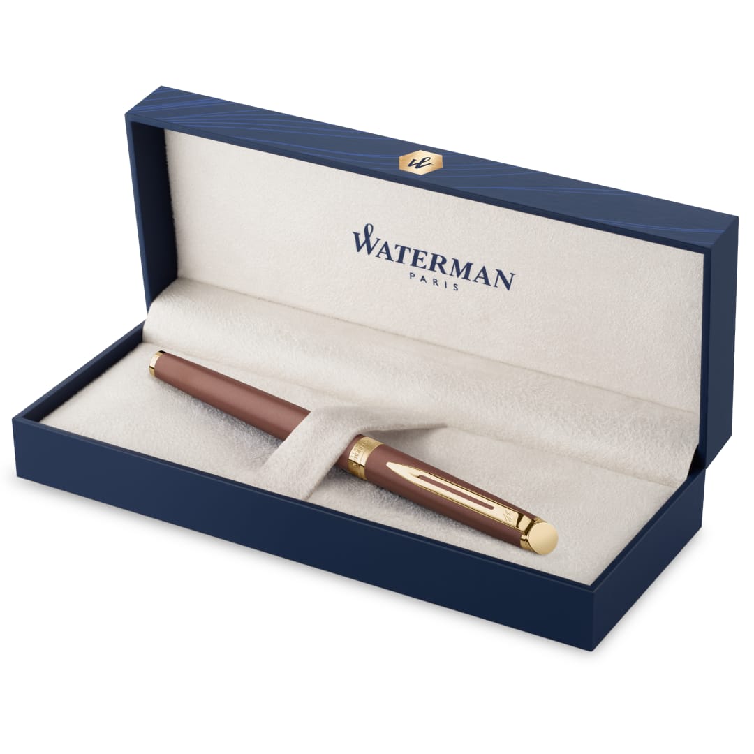 Waterman Hémisphère Bolígrafo roller | La Edición Discreta | Rojo cobre | punta fina ya tinta negra | estuche de regalo